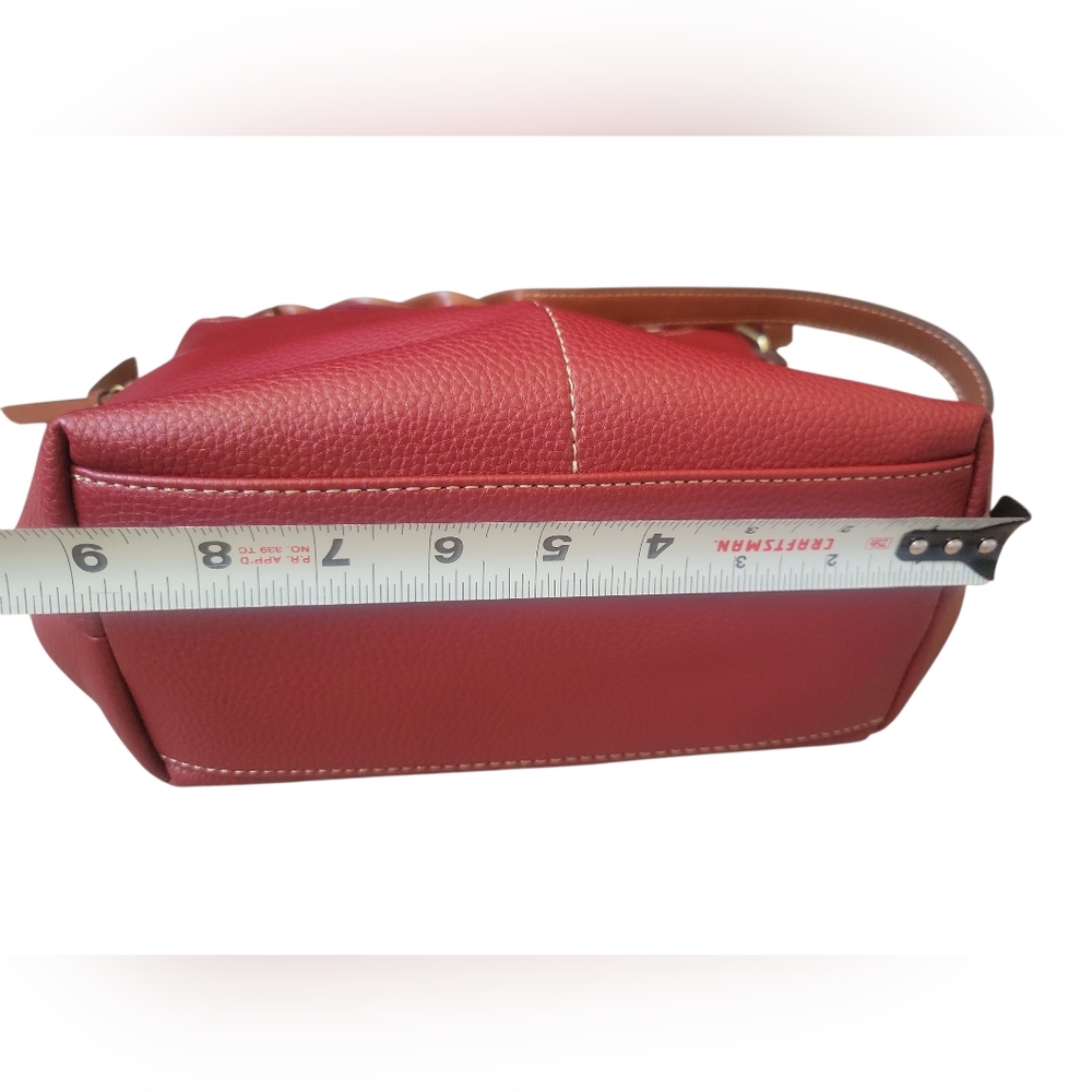 St. John's Bay Red Wine and Brown Shoulder Bag - Picture 9 of 10